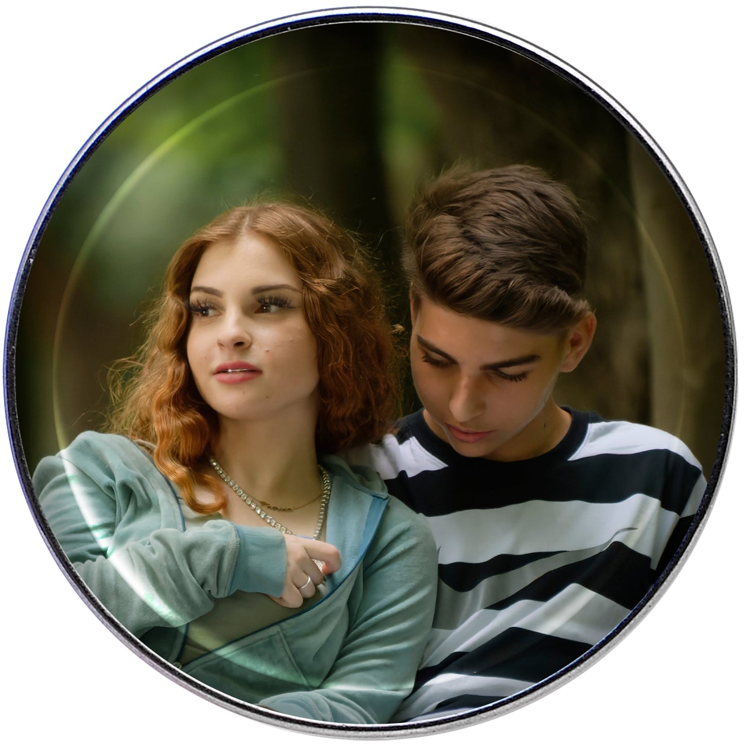 Custom Photo Stainless Steel Barbell Tongue Ring