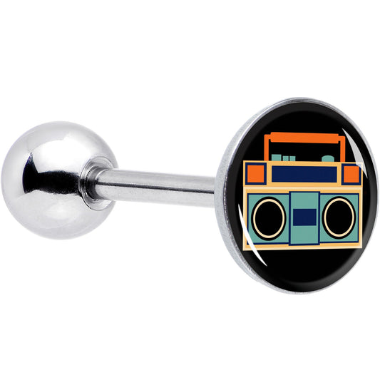 Retro Boombox Barbell Tongue Ring by Onyx O