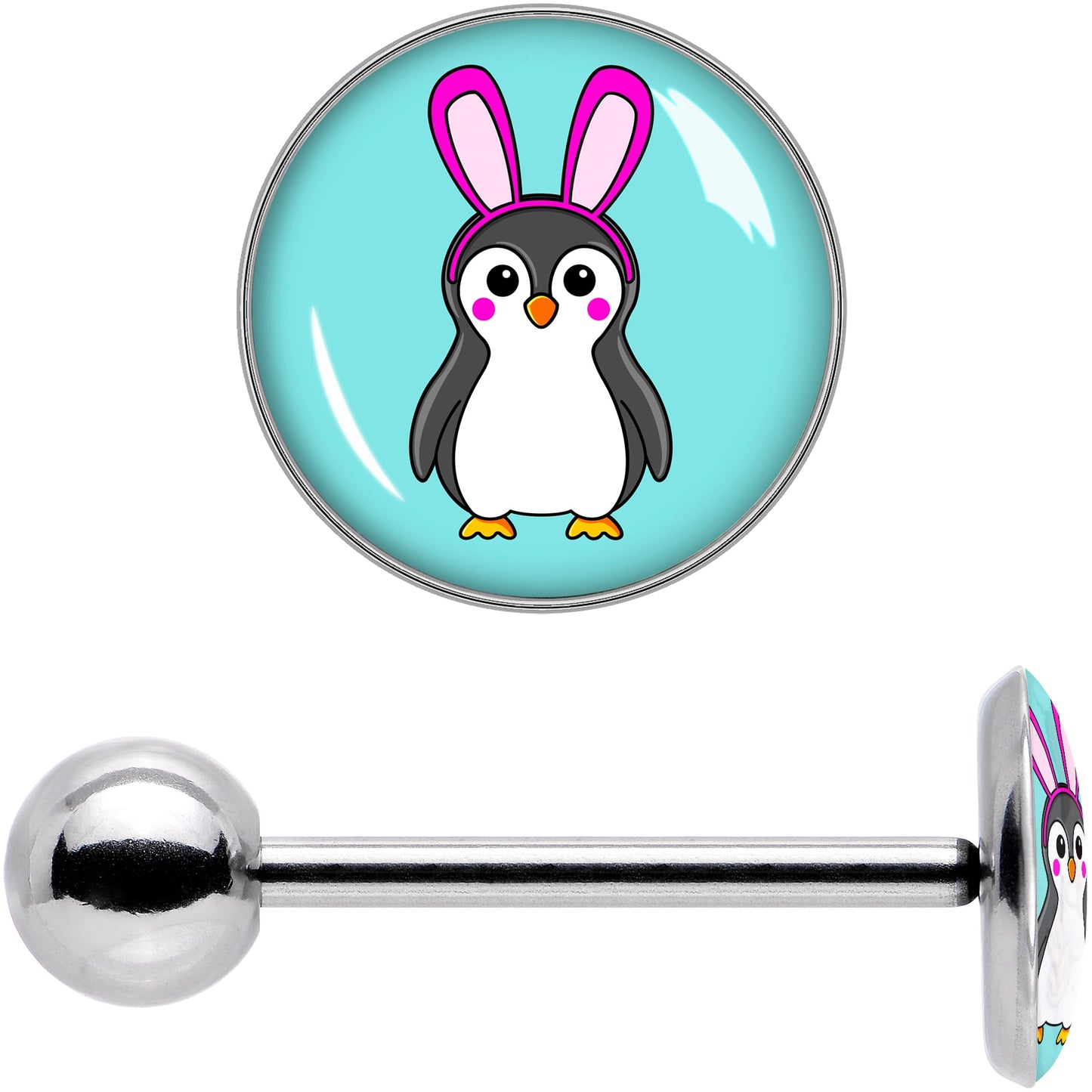 Bunny Penguin Barbell Tongue Ring by Onyx O