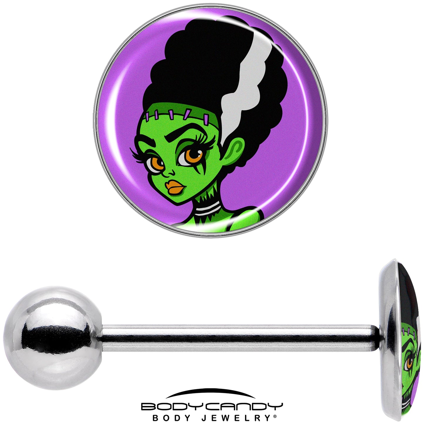 Bride of Frankenstein Barbell Tongue Ring by Onyx O