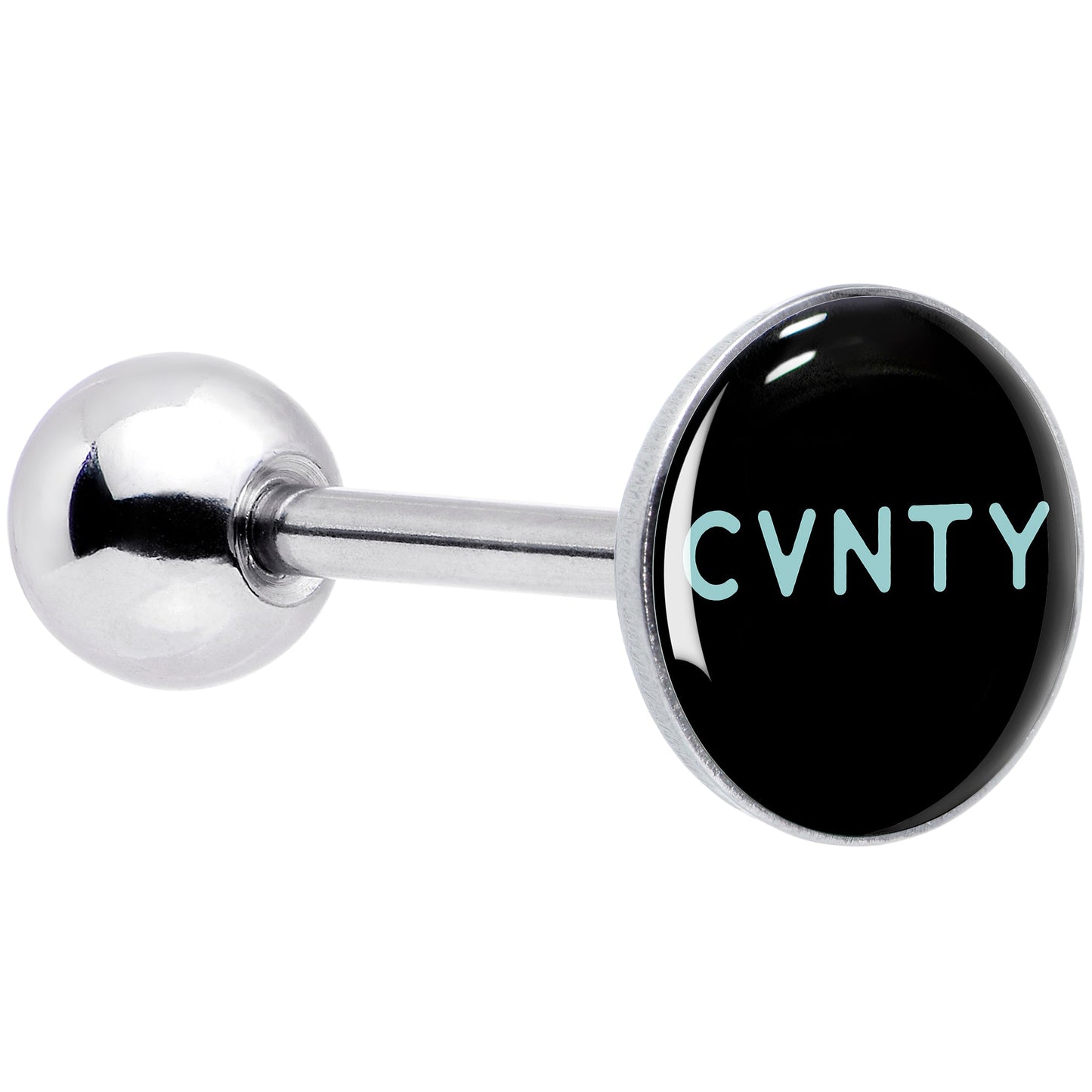 Phrase Logo CVNTY Barbell Tongue Ring by Onyx O