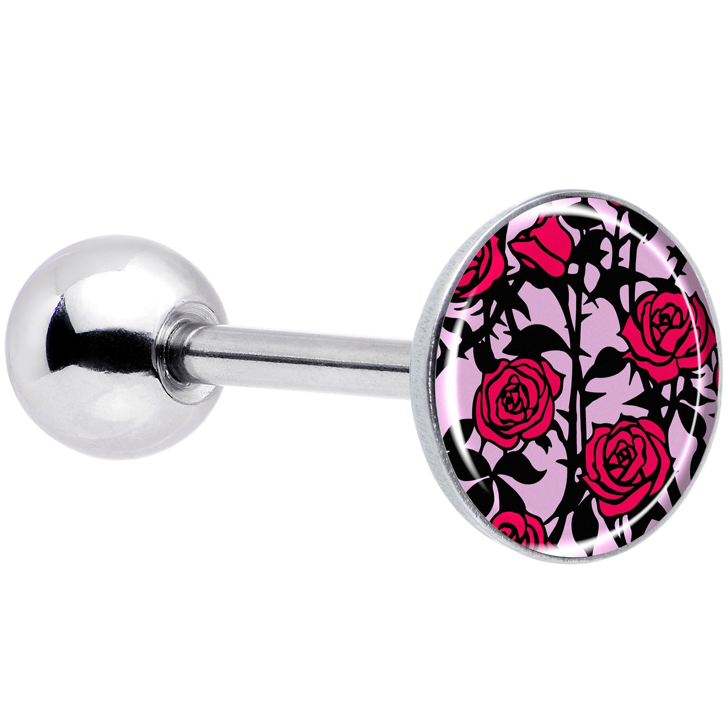 Blossom Creation Floral Love of Roses Barbell Tongue Ring by Onyx O