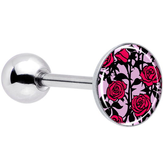 Blossom Creation Floral Love of Roses Barbell Tongue Ring by Onyx O