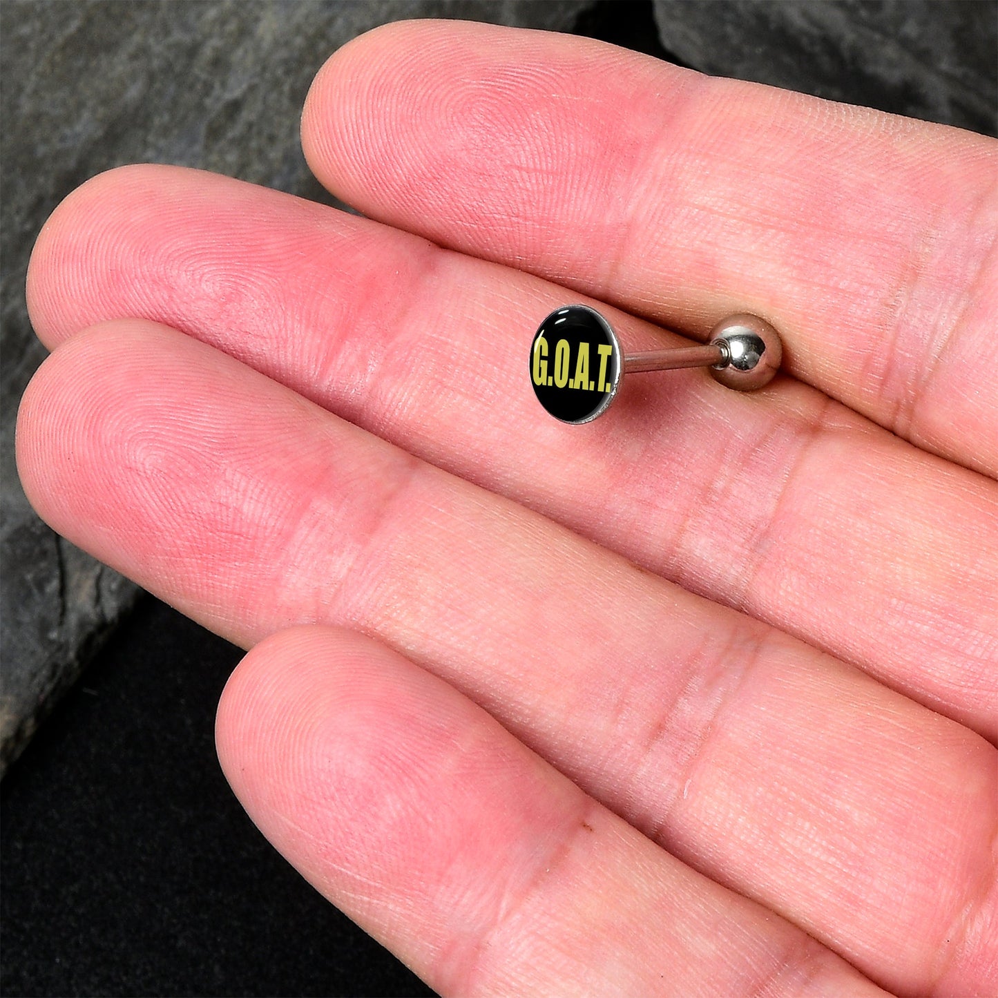 G.O.A.T. Barbell Tongue Ring by Onyx O