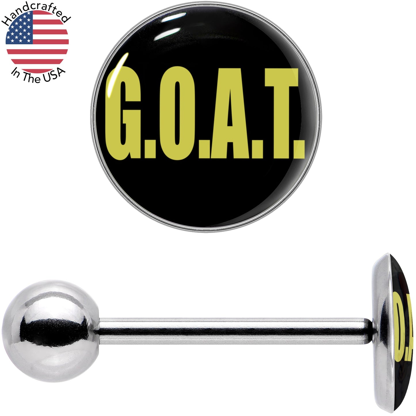 G.O.A.T. Barbell Tongue Ring by Onyx O