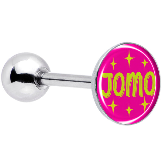 Pink JOMO Barbell Tongue Ring by Onyx O