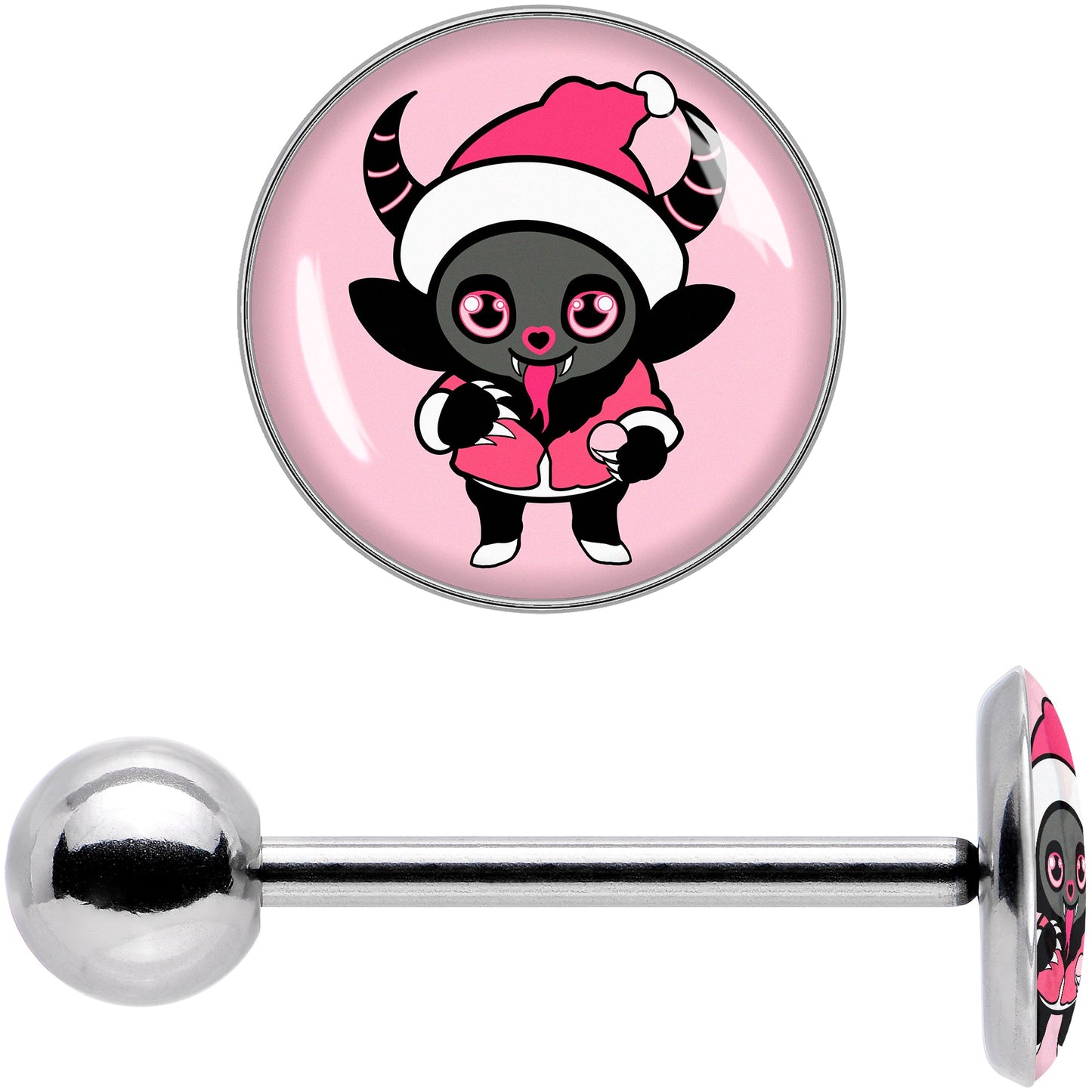 Krampus Cutie Holiday Barbell Tongue Ring by Onyx O