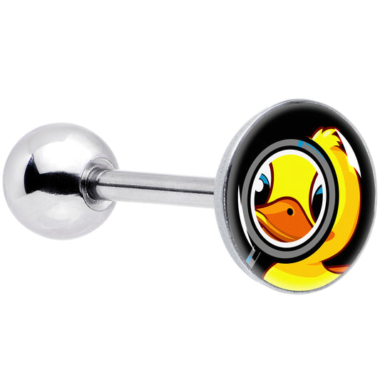 Magnified Yellow Duck Barbell Tongue Ring by Onyx O