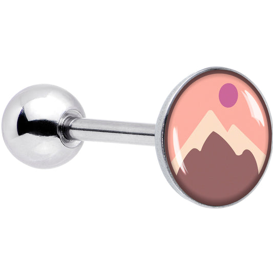 Mountain Sunrise Barbell Tongue Ring by Onyx O