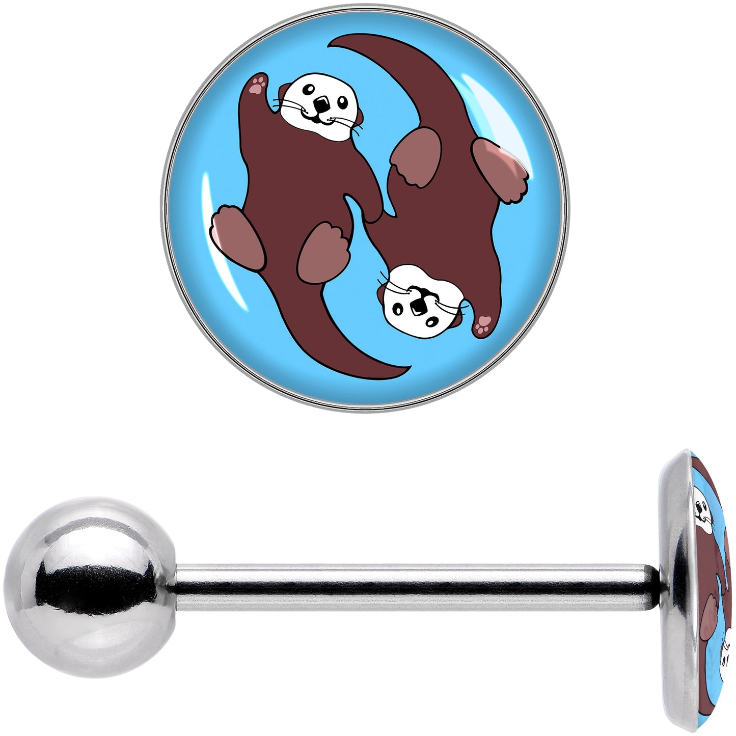 Oh My Otters Animal Barbell Tongue Ring by Onyx O