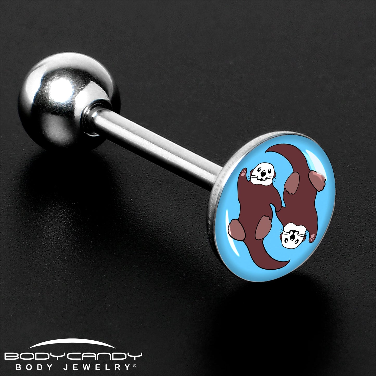 Oh My Otters Animal Barbell Tongue Ring by Onyx O