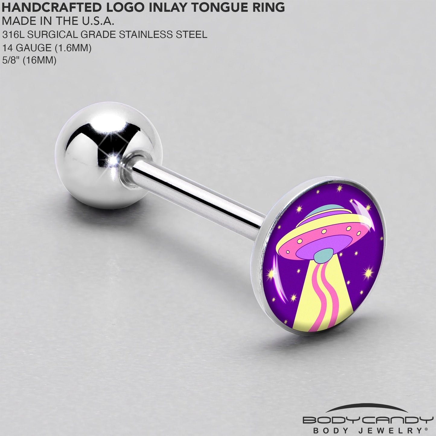 Style Space Invasion Barbell Tongue Ring by Onyx O