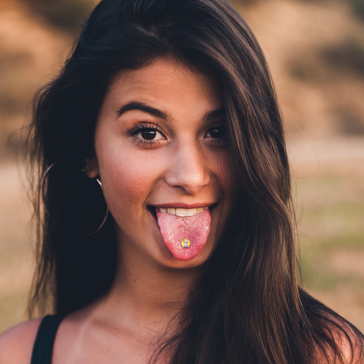 Cool Shades Bunny Barbell Tongue Ring by Onyx O