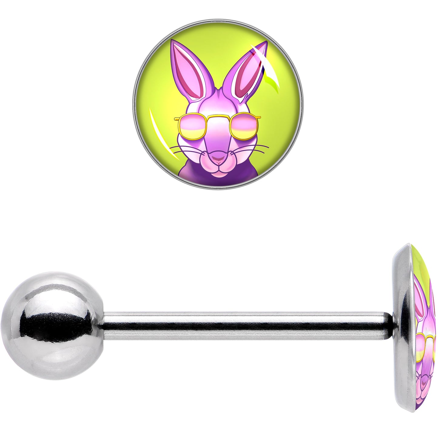 Cool Shades Bunny Barbell Tongue Ring by Onyx O