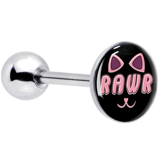RAWR Kittly Cat Barbell Tongue Ring by Onyx O