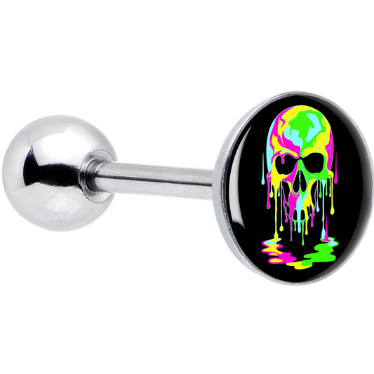 Ultra Bright Melting Skull Barbell Tongue Ring by Onyx O