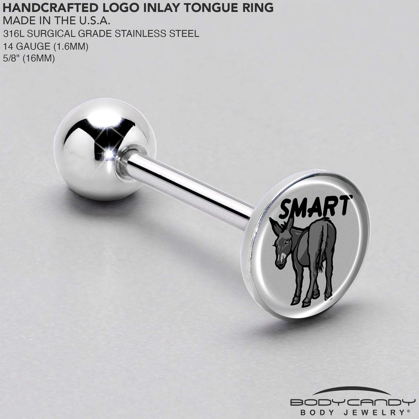 Donkey Smart Ass Barbell Tongue Ring by Onyx O