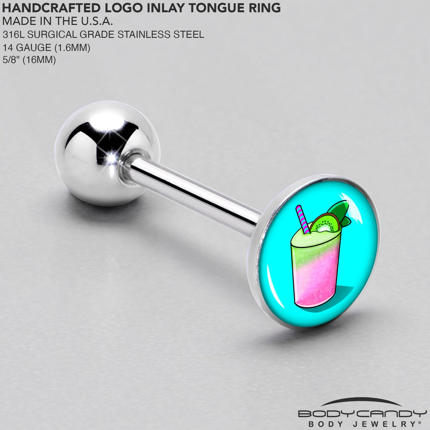 Summer Drink Barbell Tongue Ring by Onyx O