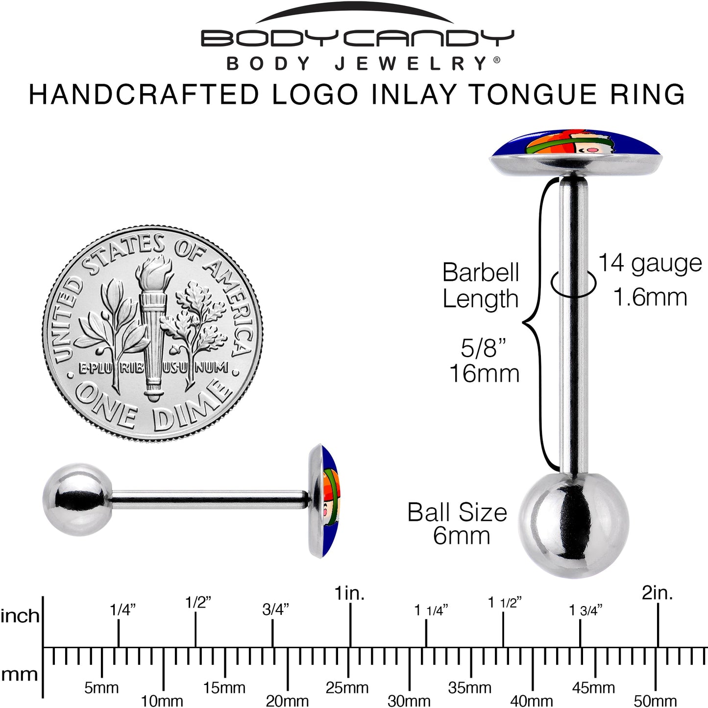 Sushi Barbell Tongue Ring by Onyx O