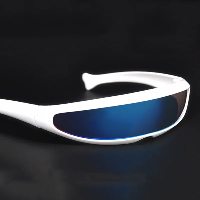 CYBERPUNK VIGILANTE: Futuristic Cyclops Laser Visor Shades – UV400, Mirrored, Sci-Fi Streetwear Eyewear - Premium shades from Lizard Vigilante - Just $8.99! Shop now at Lizard Vigilante