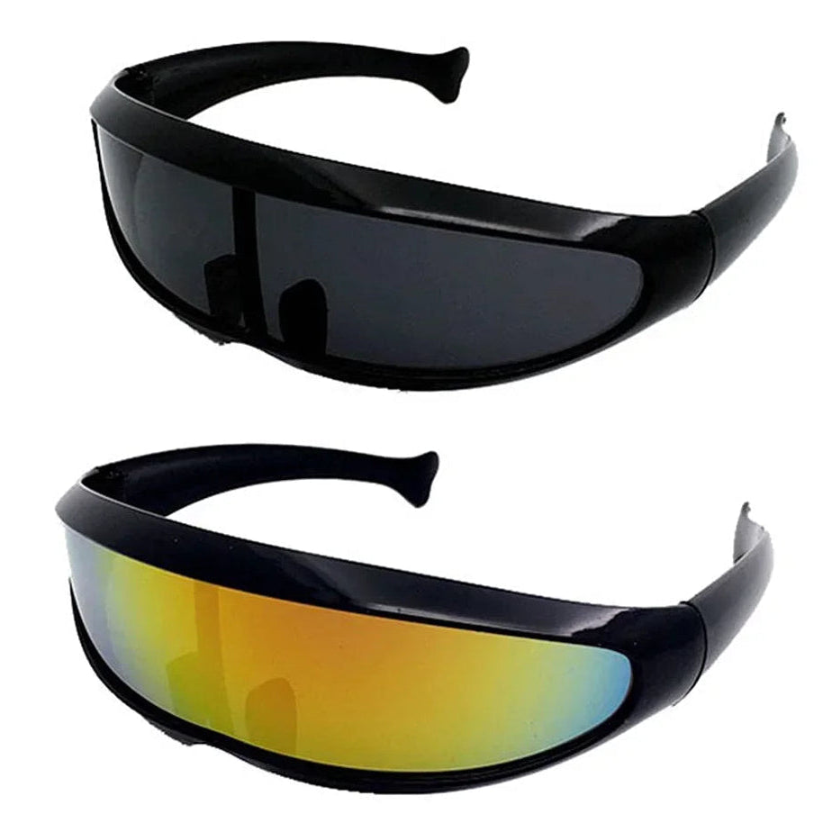 CYBERSTRIKE X1: Futuristic Cyclops Visor Sunglasses – UV400 Laser Lens Eyewear - Premium shades from Lizard Vigilante - Just $8.99! Shop now at Lizard Vigilante