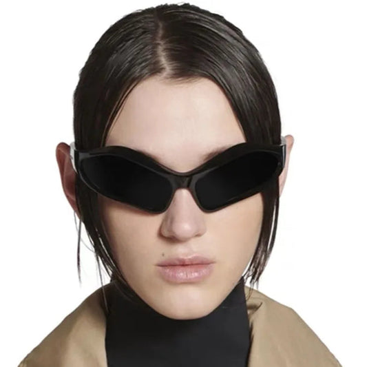 CYBER GUTTER GLARE // Y2K Punk Racing Shades - Premium shades from dsers - Just $21.99! Shop now at Lizard Vigilante