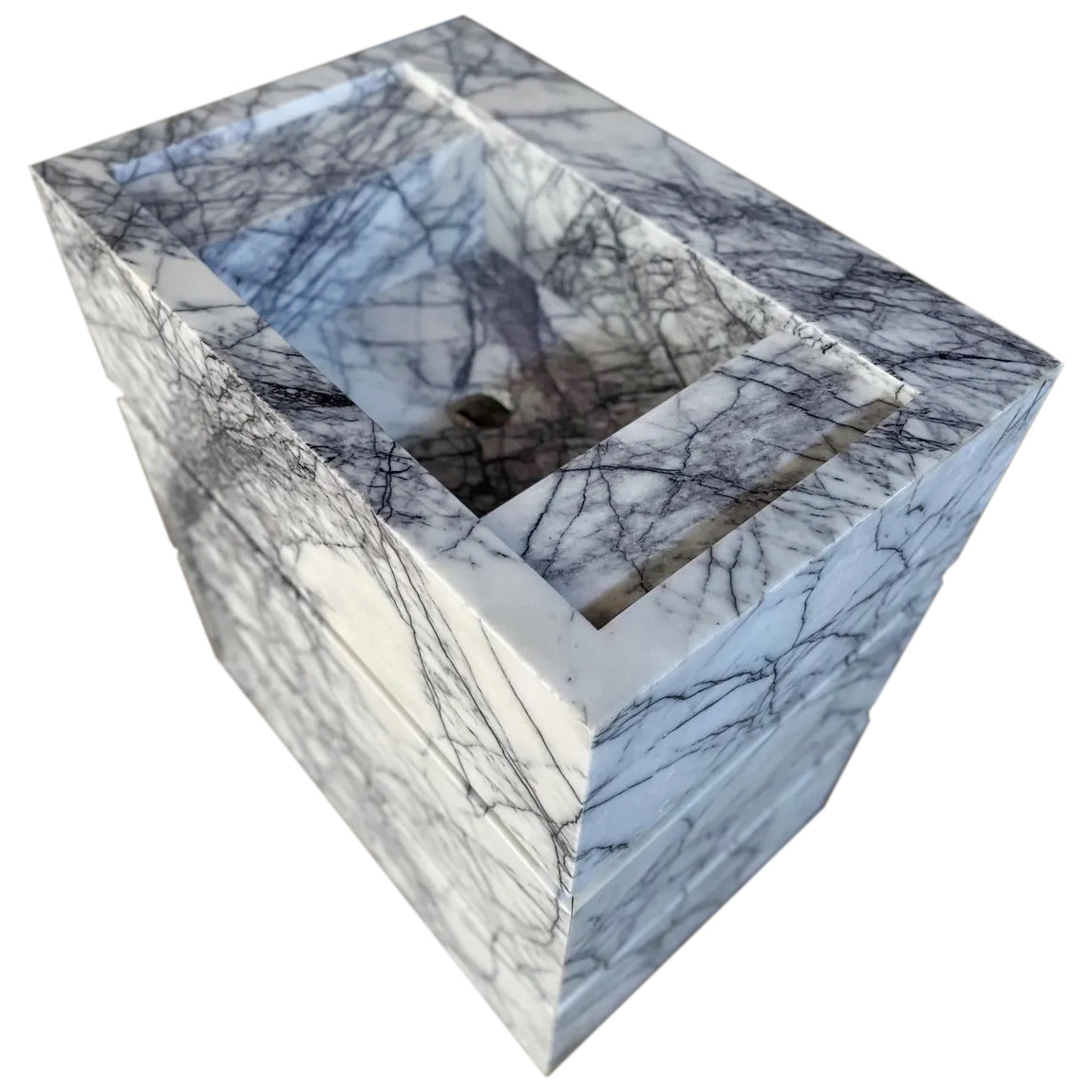 Calacatta Viola Marble Stand-Alone Drawer Sink (W)20" (L)30" (H)34"