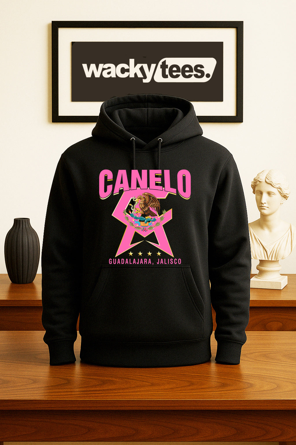 Canelo Alvarez CA Pink Mexico Mexican Flag Eagle Graphic Tee Shirt