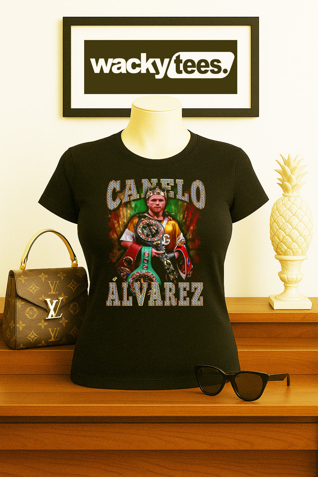 Canelo Alvarez El Rey Del Boxeo The King Boxing Distressed Graphic Tee Shirt