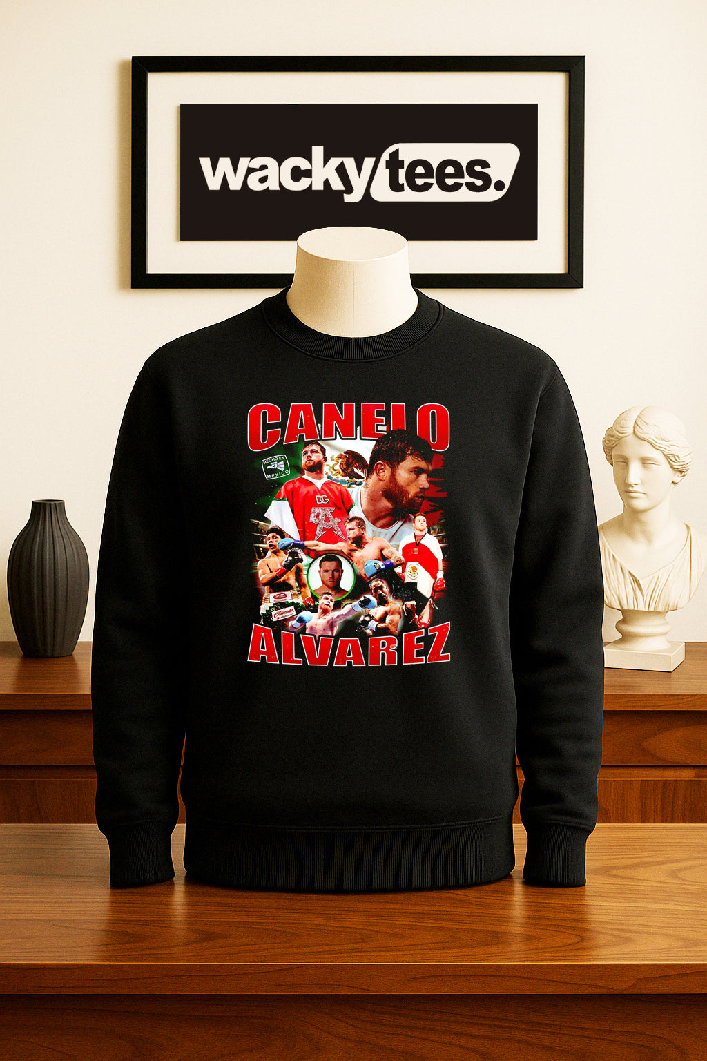 Canelo Alvarez Hecho En Mexico Bootleg Distressed Graphic Tee Shirt