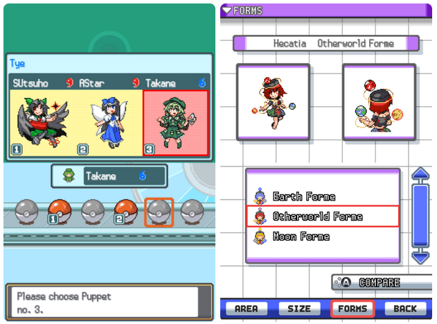 Pokemon Touhoumon HeartGold Nintendo DS Custom ROM Hack Video Game