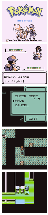 Pokemon Blue Kaizo GBC ROM Hack Video Game Custom Gameboy Color