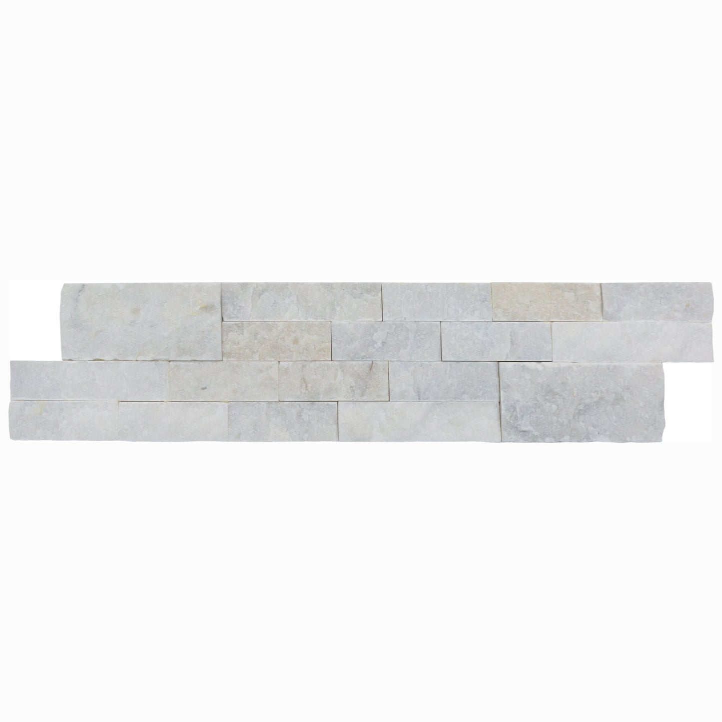 Carrara White Ledger 3D Panel 6"x24" Natural Marble Wall Tile - Full Truckload