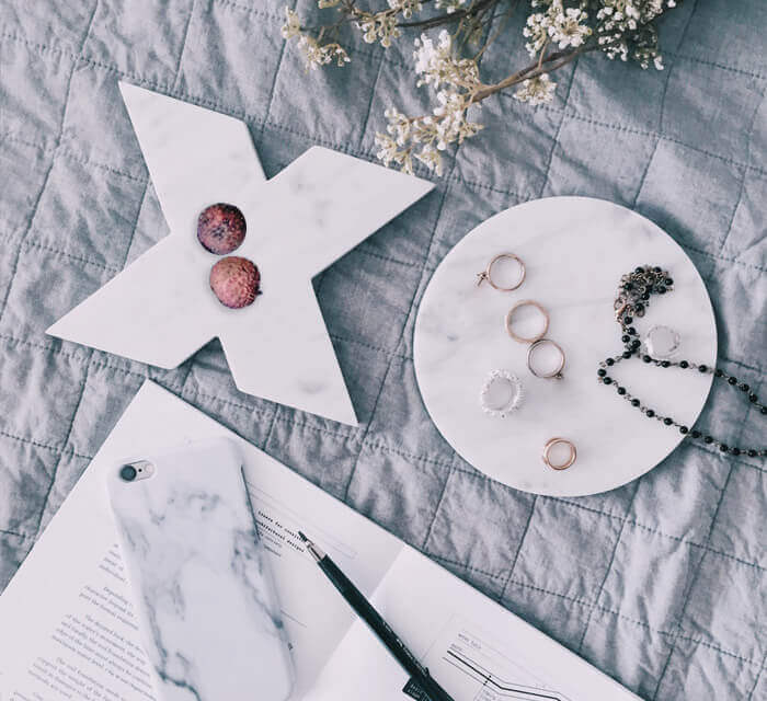 Bianco Carrara White Marble 5"x5" Coasters Semi-polished set of 4