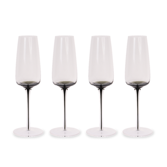 Smoke Stem Champagne Glasses