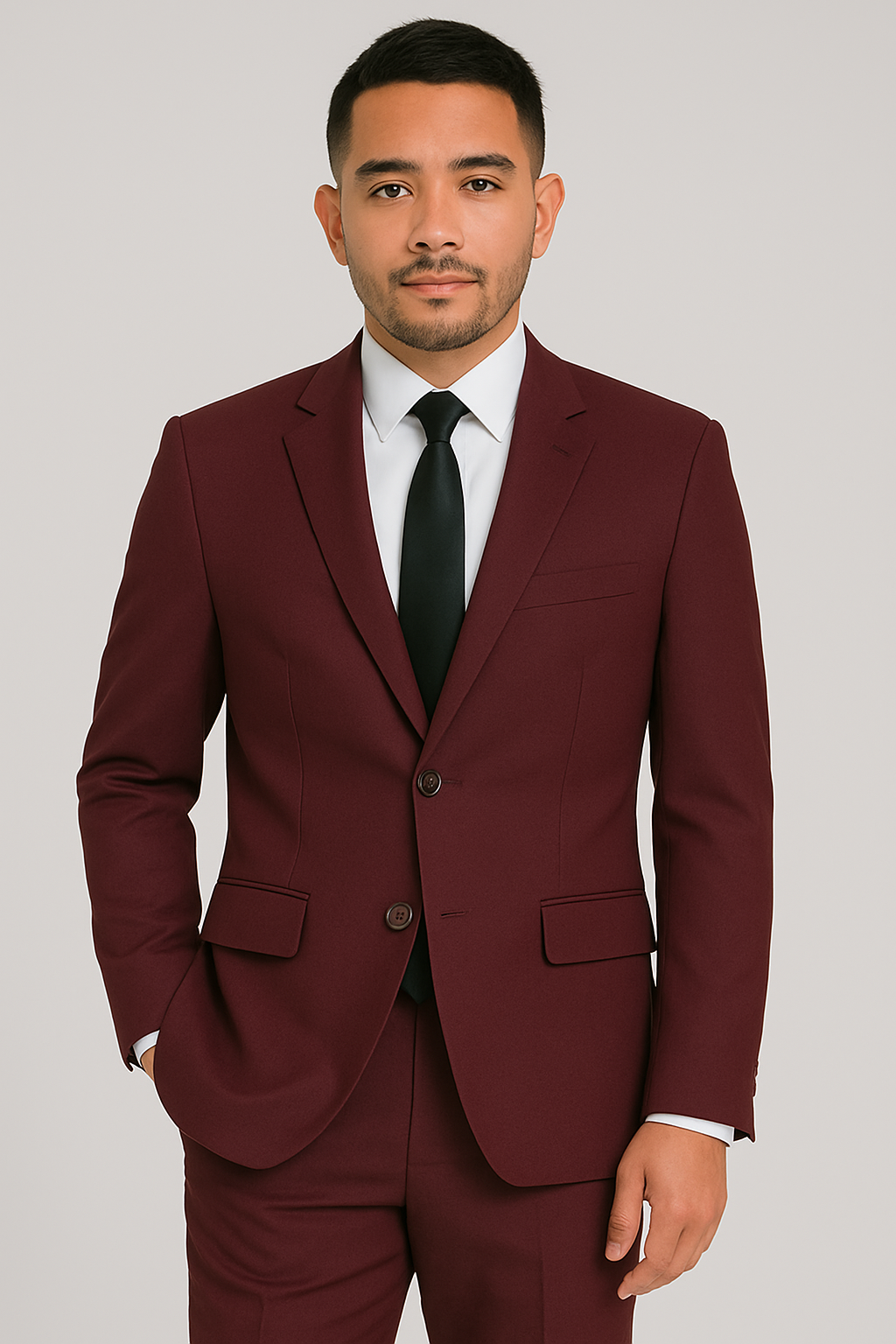 2-Piece Suit - Burgundy