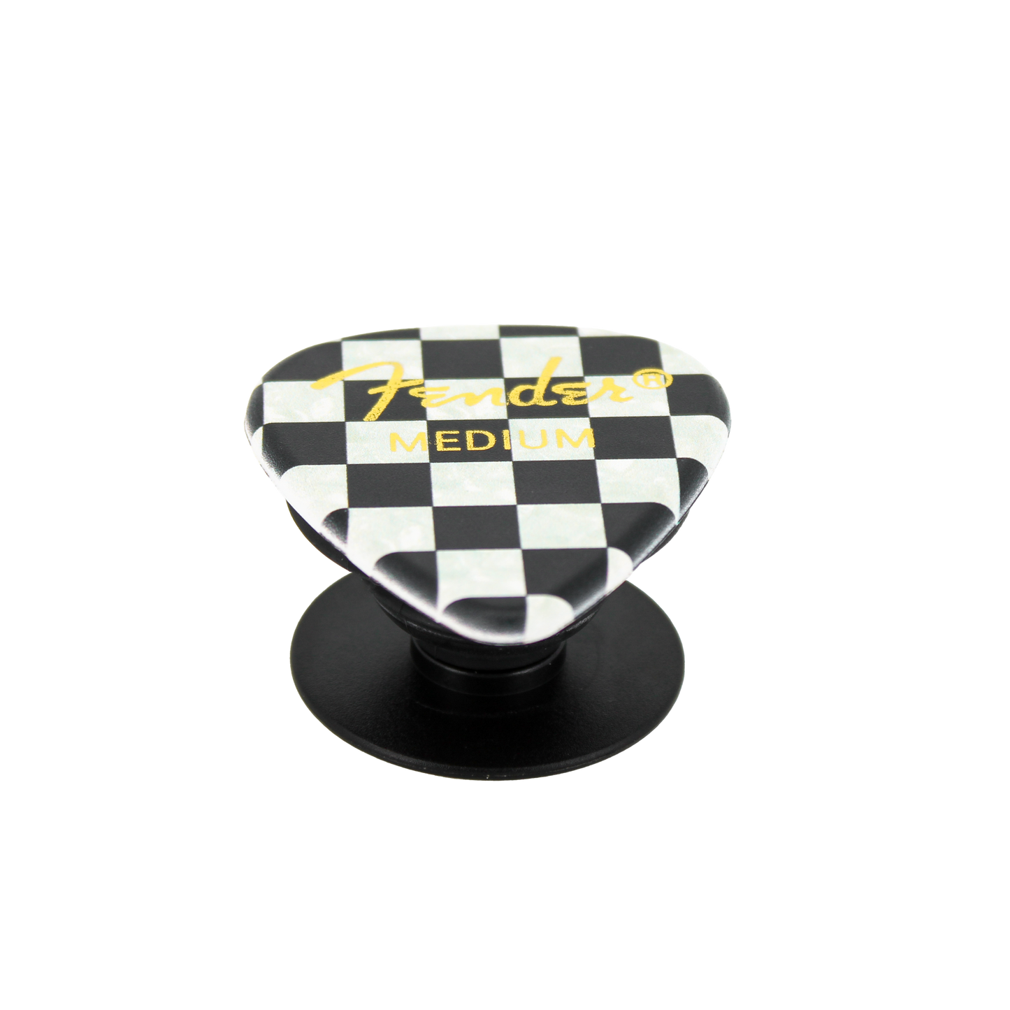 Fender guitar pick phone grip (Checkered)