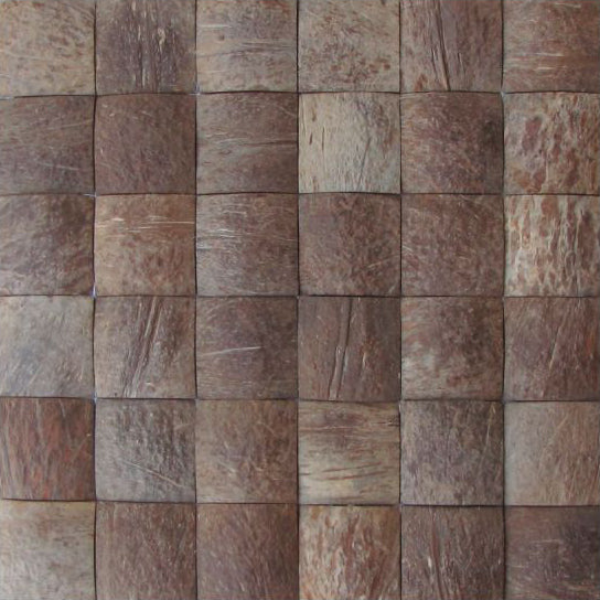 Coconut Shell 2"x2" Mesh-mounted Mosaic Wall Tile - Livfloors Collection