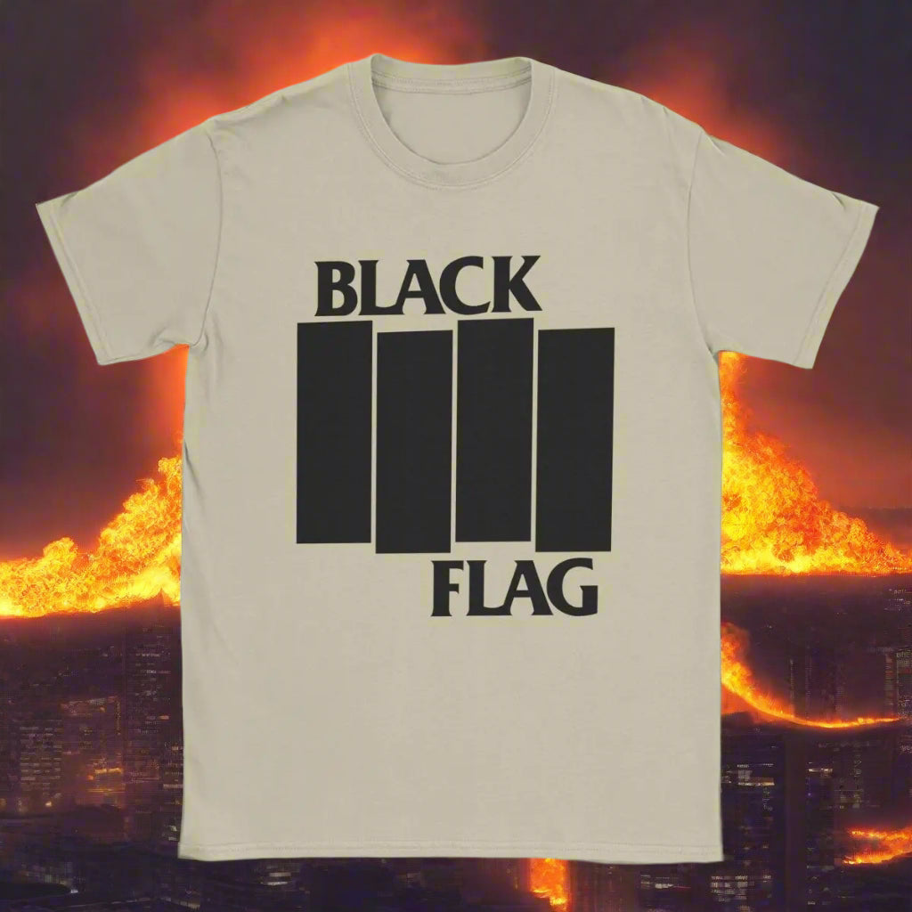 Cool Black Flag Logo T-Shirt – Men’s O-Neck Cotton Tee, Short Sleeve Classic Top, Plus Sizes S-6XL - Premium t-shirt from Lizard Vigilante - Just $21.99! Shop now at Lizard Vigilante