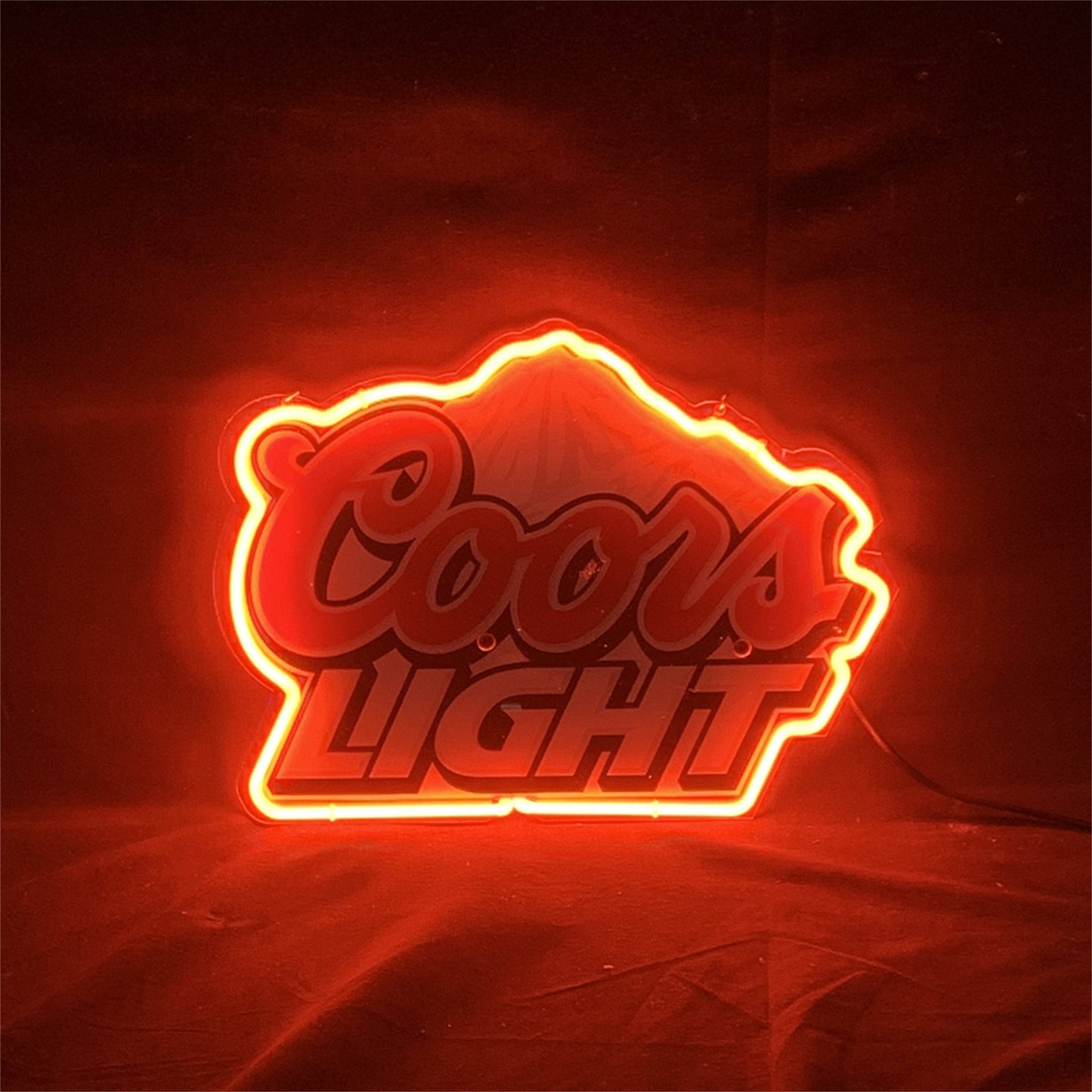 Coors Light Neon Sign Outline with UV-printed