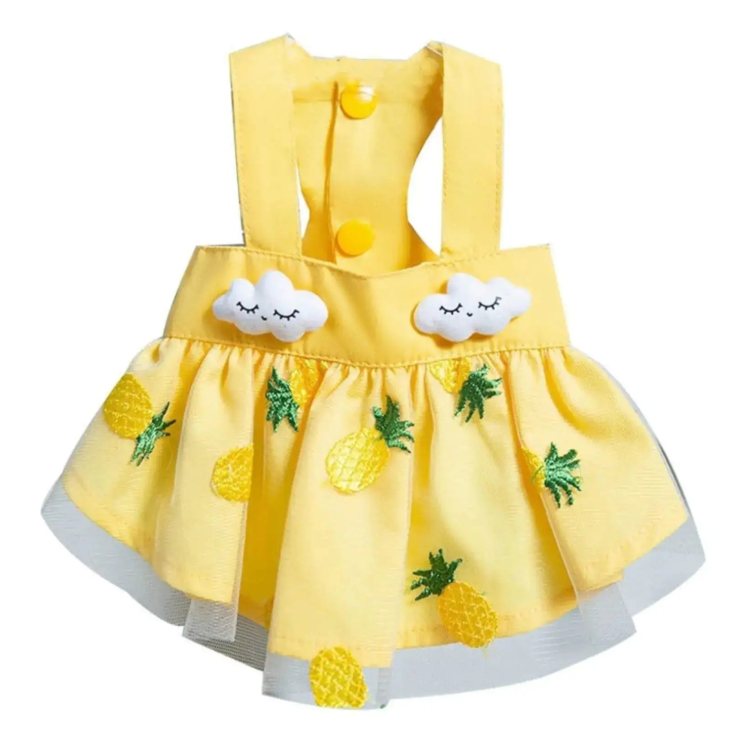 BIECWIAY Dog Dresses Yellow Pineapple Small Puppy Dress Spring Summer Girls Lightweight Pet dresses