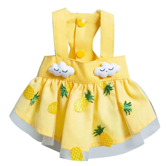 BIECWIAY Dog Dresses Yellow Pineapple Small Puppy Dress Spring Summer Girls Lightweight Pet dresses