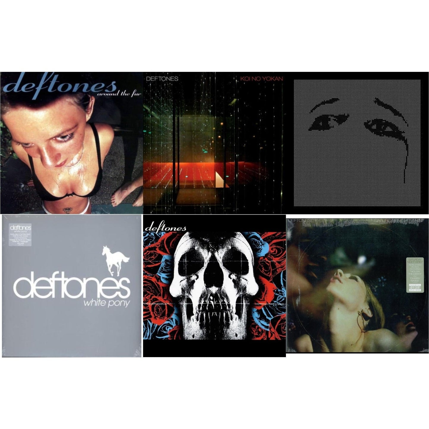 Deftones - Deftones & Ohms & Koi No Yokan & Saturday Night Wrist & Around The Fur (180G) & White Pony - LP Vinyl Bundle