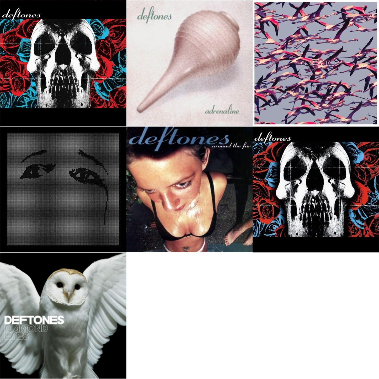 Deftones & Deftones (X) (20Th Anniversary/Ruby Red LP Vinyl) & Ohms & Gore (White LP Vinyl) & Around The Fur (180G) & Adrenaline & Diamond Eyes