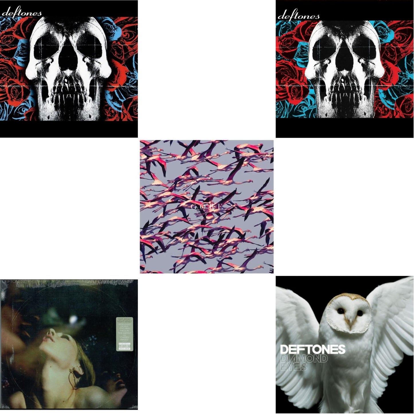 Deftones & Deftones (X) (20Th Anniversary/Ruby Red LP Vinyl) & Gore (White LP Vinyl) & Saturday Night Wrist & Diamond Eyes