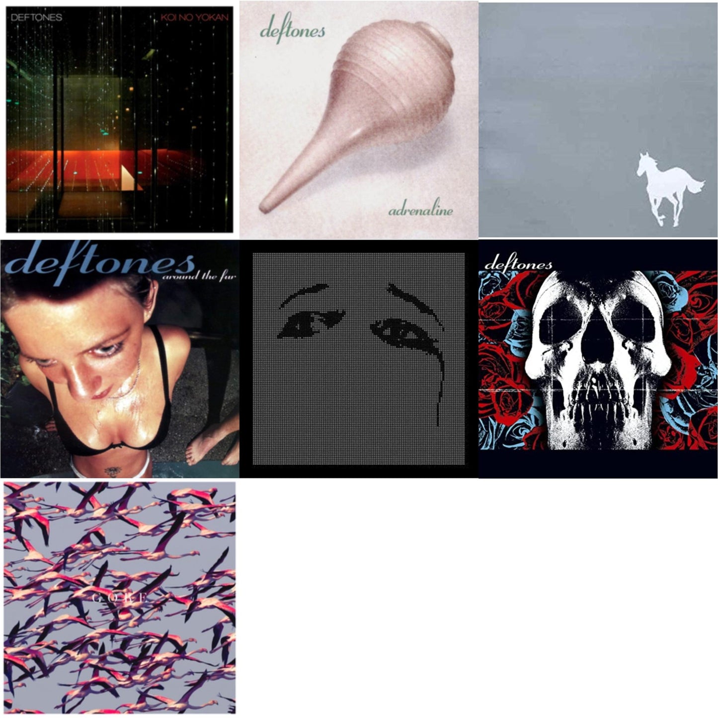 Deftones - Adrenaline & Around The Fur & White Pony & Deftones & Ohms & Gore & Koi No Yokan - CD Bundle