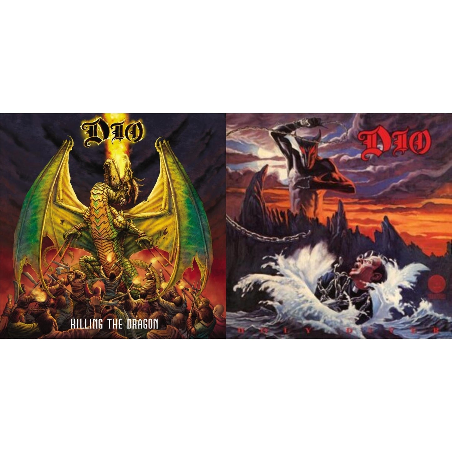 Killing The Dragon (Red & Orange Swirl LP Vinyl) & Holy Diver