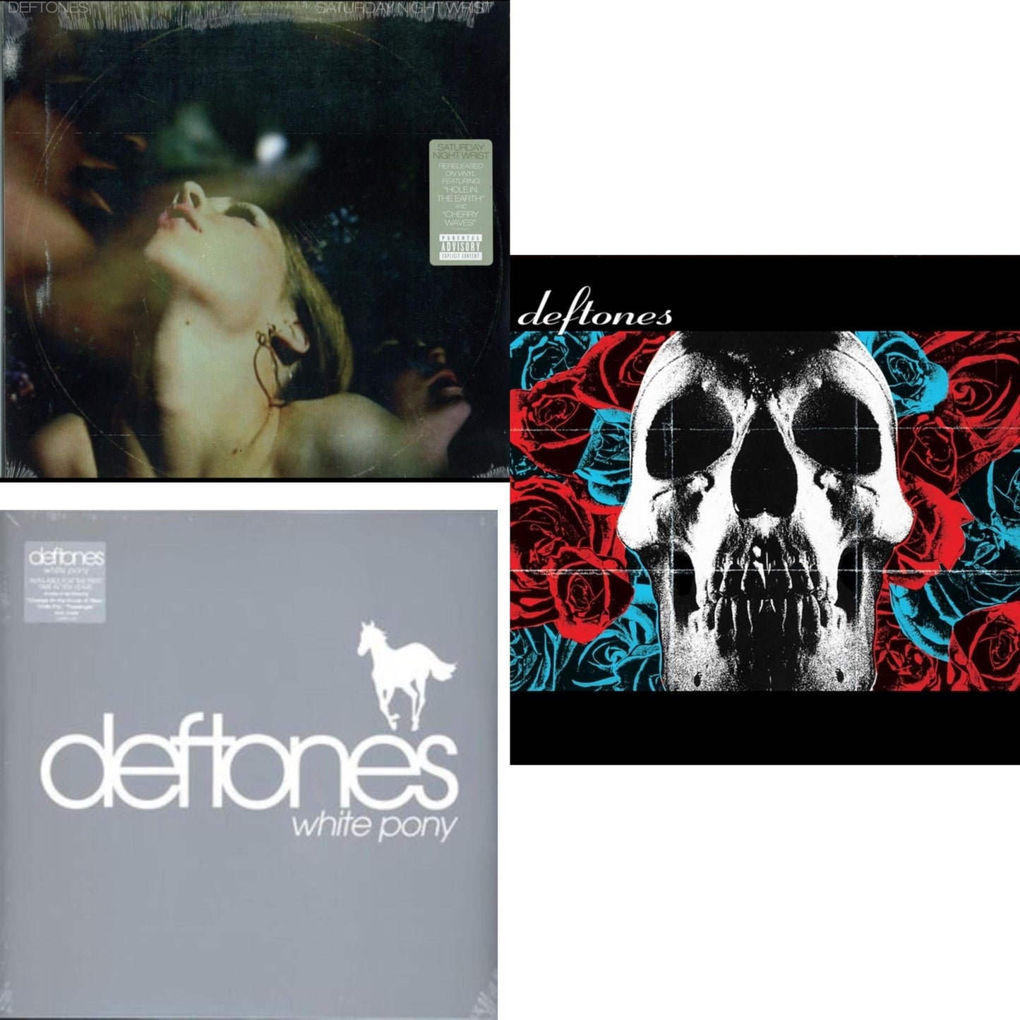 Deftones (X) (20Th Anniversary/Ruby Red LP Vinyl) & Saturday Night Wrist & White Pony