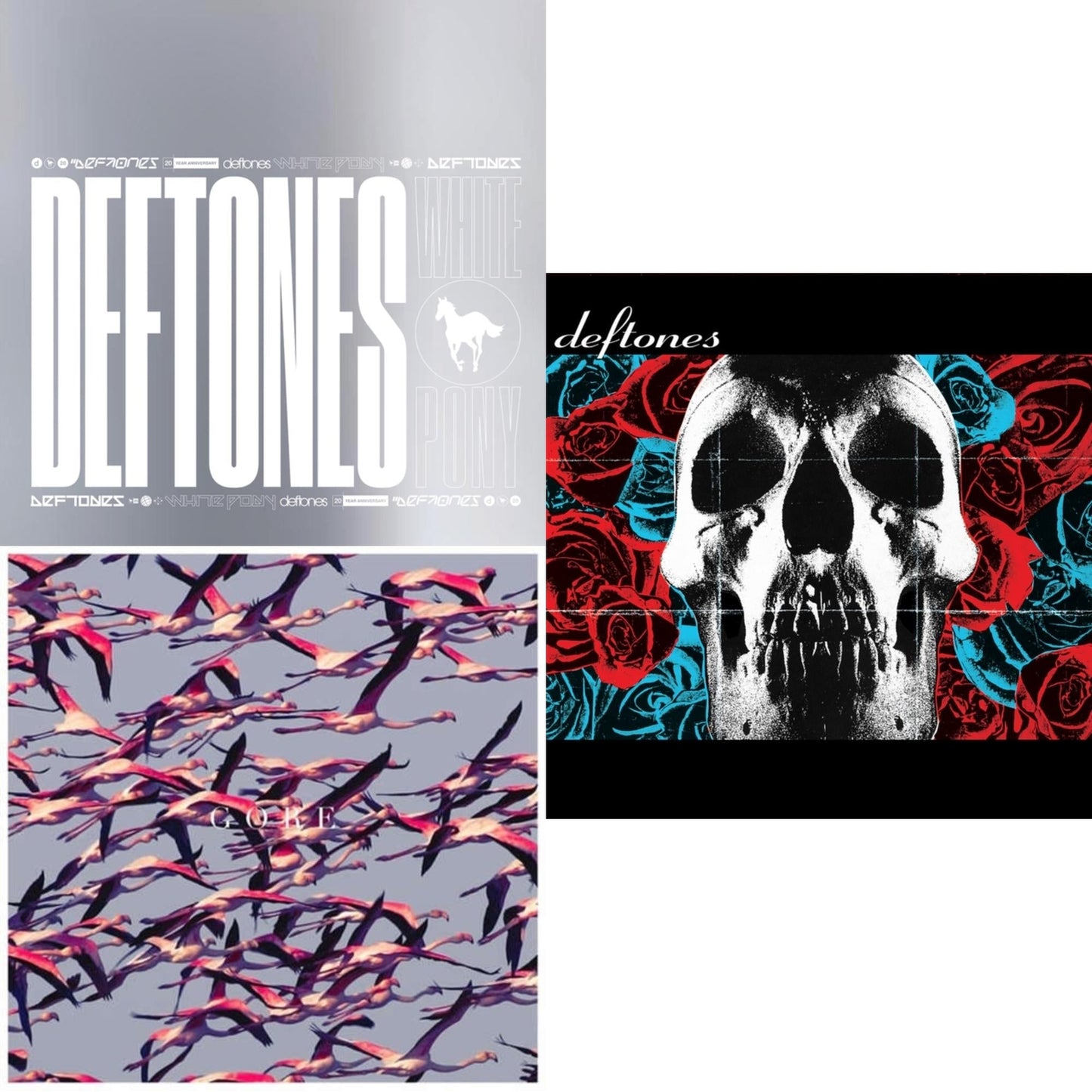 Deftones (X) (20Th Anniversary/Ruby Red LP Vinyl) & White Pony (X) (20Th Anniversary Deluxe Edition/Super Deluxe) & Gore (White LP Vinyl)
