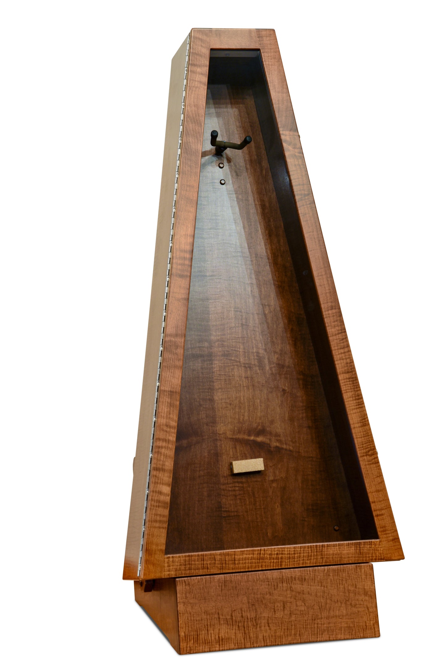 ClimaStand Triangle Humidor with Base - Flamed Maple with Boston Stain